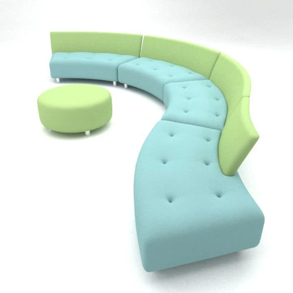questionmark sofa 3D Model .c4d .max .obj .3ds .fbx .stl .blend