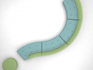 questionmark sofa Model 3D