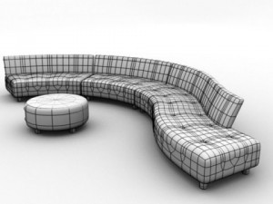 questionmark sofa Model 3D
