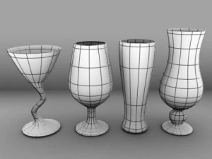 collezione di vetreria Modello 3D