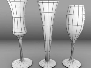 collezione di vetreria Modello 3D