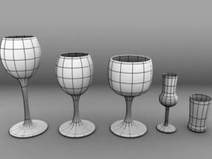 collezione di vetreria Modello 3D