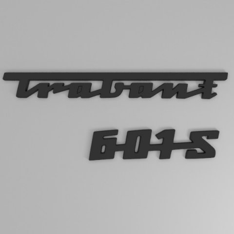 trabant rear emblem 3D Model .c4d .max .obj .3ds .fbx .stl .blend 