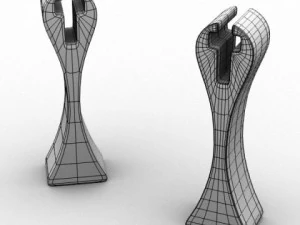 columbian aluminium chess set 3D Model