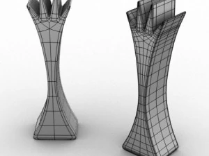 columbian aluminium chess set 3D Model