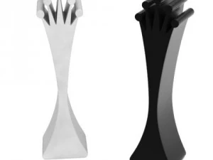 columbian aluminium chess set 3D Model