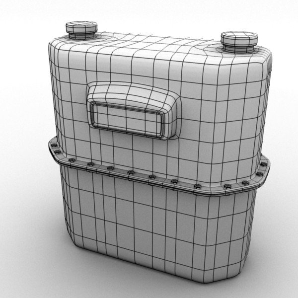 Gas Meter Angular 3d Model In Parts 3dexport