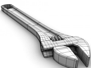 adjustable spanner 3D मॉडल