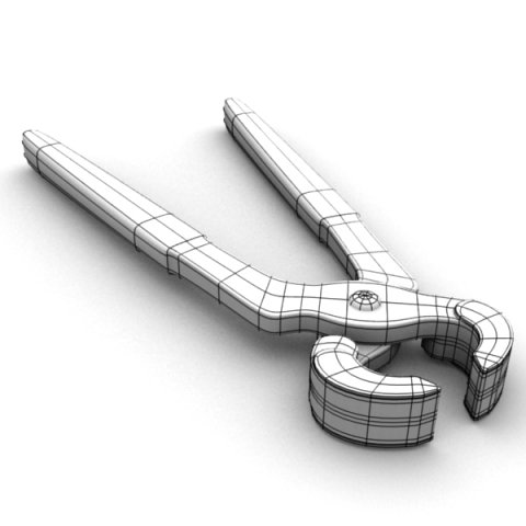 pincers 3D 모델 .c4d .max .obj .3ds .fbx .stl .blend 