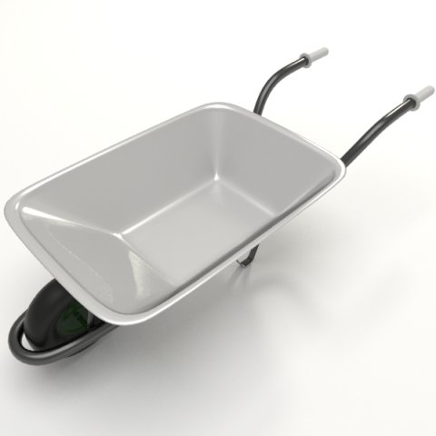 wheelbarrow 3D Model .c4d .max .obj .3ds .fbx .stl .blend 