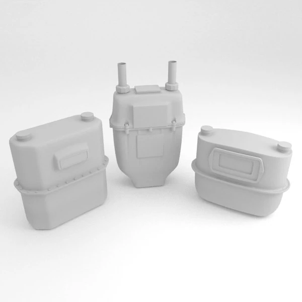 gas meter collection 3D Model .c4d .max .obj .3ds .fbx .stl .blend