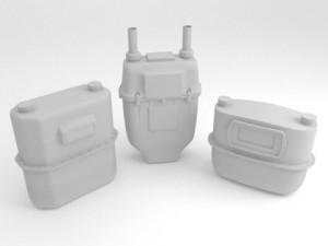 gas meter collection 3D Model
