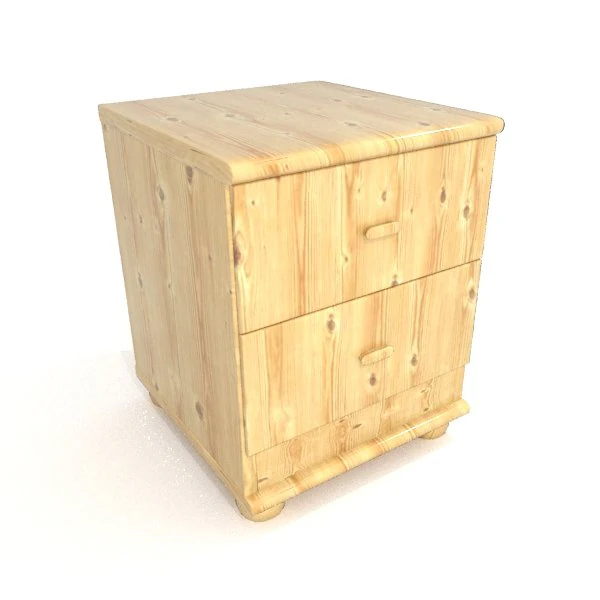 pinewood bedside small 3D Model .c4d .max .obj .3ds .fbx .stl .blend 
