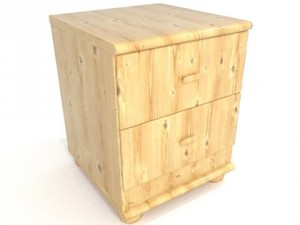 pinewood bedside small 3D Model