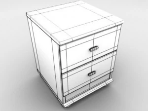 pinewood bedside small 3D Model