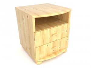 pinewood bedside 3Dモデル