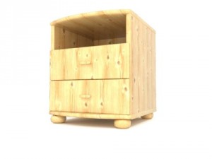 pinewood bedside 3D Model