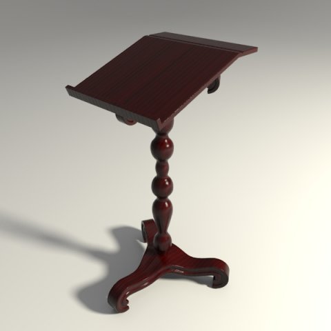 wooden bookstand Modelo 3D .c4d .max .obj .3ds .fbx .stl .blend 