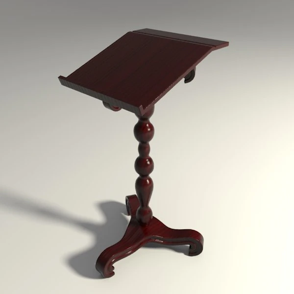 wooden bookstand 3D Model .c4d .max .obj .3ds .fbx .stl .blend