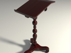 wooden bookstand Model 3D