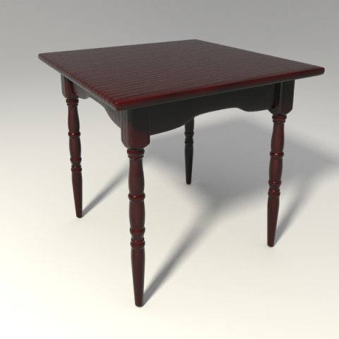 wooden table Model 3D .c4d .max .obj .3ds .fbx .stl .blend 