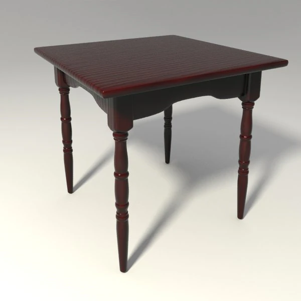 wooden table 3D Model .c4d .max .obj .3ds .fbx .stl .blend 