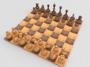 wobble chess set 3D 모델