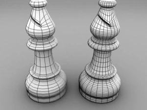staunton chess set 3D Model