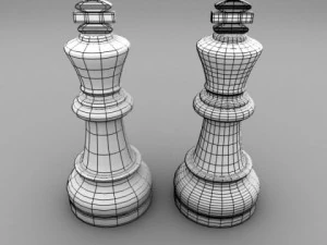 staunton chess set 3D Model