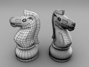 staunton chess set 3D Model