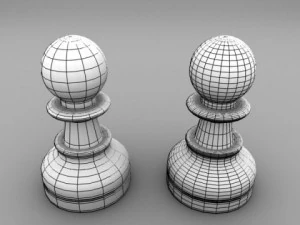 staunton chess set 3D Model