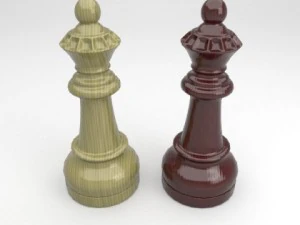 staunton chess set 3D Model