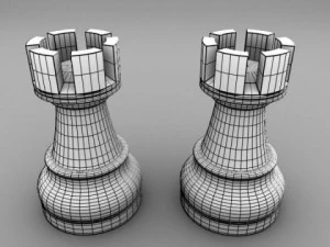 staunton chess set 3D Model