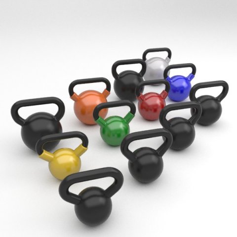 kettlebell set Modèle 3D .c4d .max .obj .3ds .fbx .stl .blend 