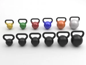 kettlebell set 3D Model