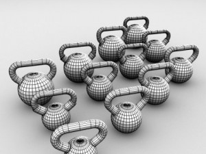 kettlebell set Modèle 3D
