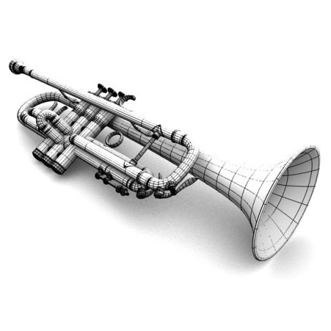 Brass Musical Instrument Collection 3D model