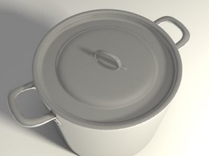 pots and pans set Model 3D