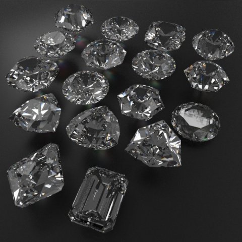 special cut gem collection Modelo 3D .c4d .max .obj .3ds .fbx .stl .blend 