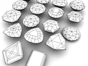 special cut gem collection 3D Model