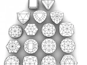 special cut gem collection 3D Model