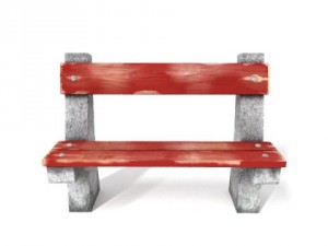 concrete bench Modelo 3D