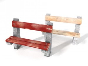 concrete bench Modelo 3D