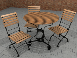 garden furniture set 3D Model