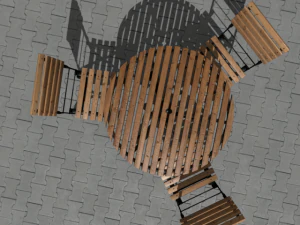 garden furniture set 3D Model