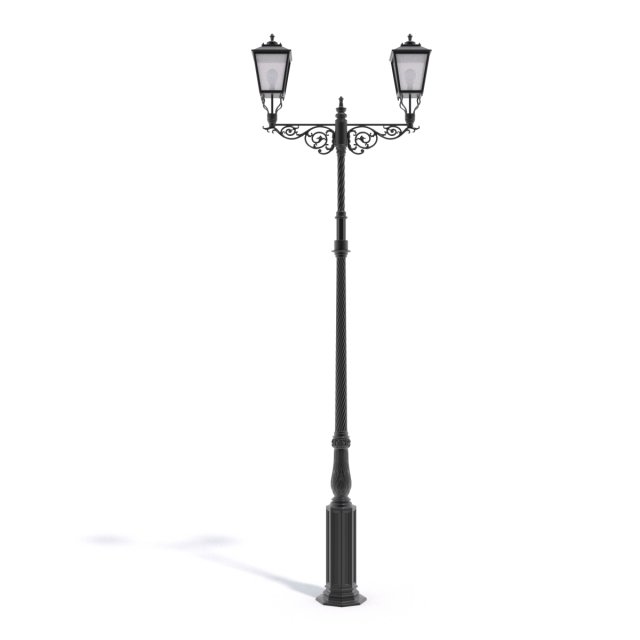 cast iron street lamp 3D मॉडल .c4d .max .obj .3ds .fbx .stl .blend 