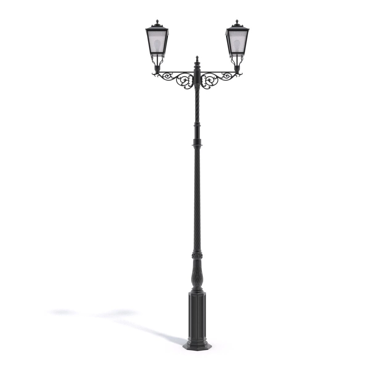 cast iron street lamp 3D Model .c4d .max .obj .3ds .fbx .stl .blend 