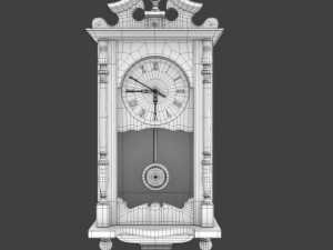 wooden wallclock Model 3D