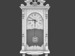 wooden wallclock 3D Model