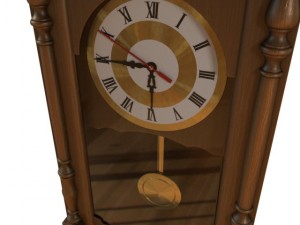 wooden wallclock Model 3D